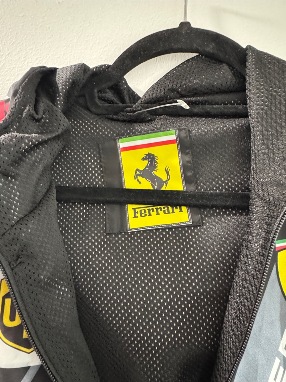 Ferrari Black Jacket with Red & Gray Racing Graphics - Picture 2 of 10